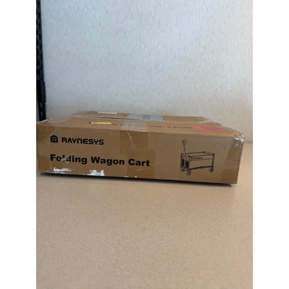 RAYHEEBS Collapsible Rolling Storage Bin Crate Black Folding Fabric Cart Wheels